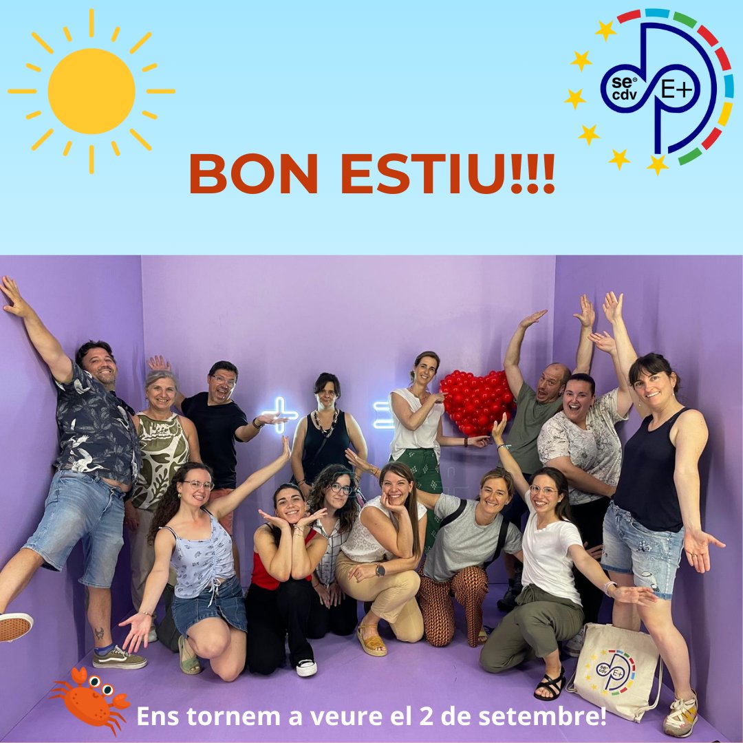 BON ESTIU!!! Ens tornem a veure el 2 de setembre!  <a href="/educaciovoc/">Serveis Territorials Vallès Occidental</a> <a href="/Cerdanyola/">Cerdanyola</a>