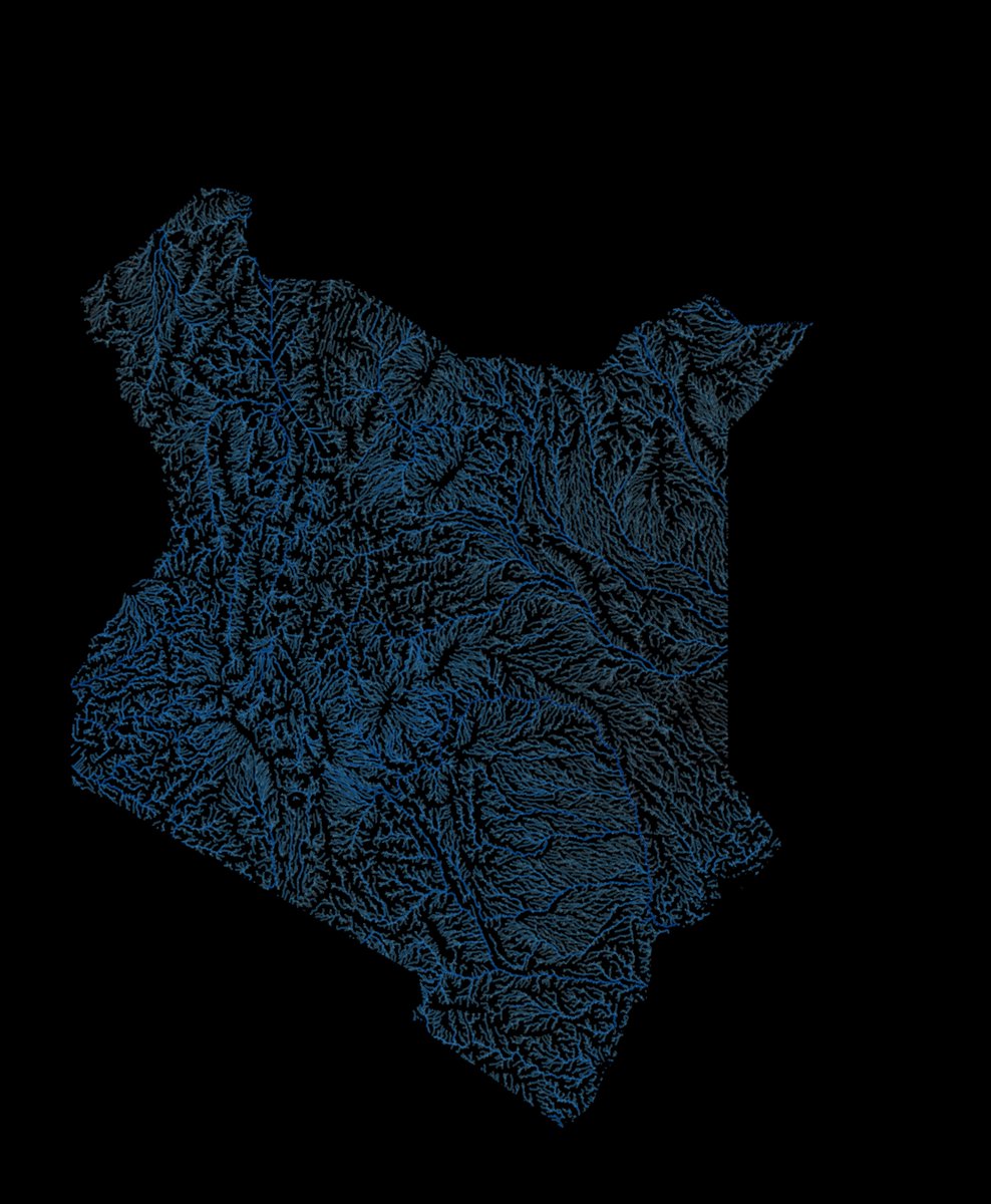 Kenyan Rivers Map.
#GIS #Map