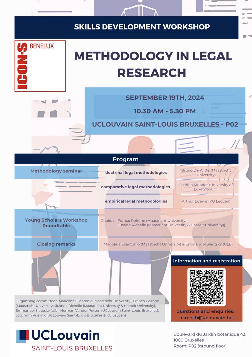 📢Workshop alert! 

🌞Just in time before the summer break, our Chapter is proud to present its upcoming skills workshop for young legal scholars on methodology. 

📅 19 September

📍 Brussels 

Info &amp; registration below ⬇️