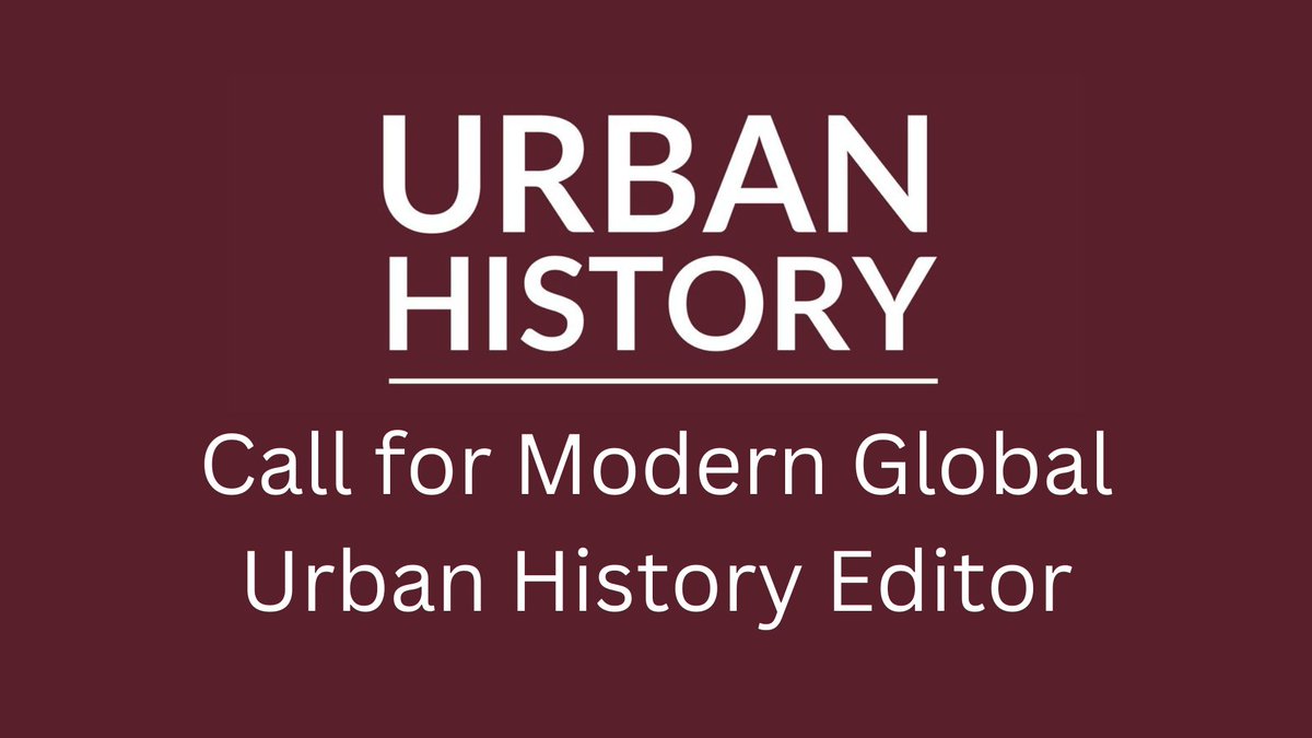 UrbanHistoryCUP's tweet photo. 📢 We're looking for a new Modern Global Urban History Editor to join the @UrbanHistoryCUP team!

❓ If you've got any questions about the role, incl. the hororarium, please email Prof Roey Sweet (address in the ad)

🗓️ 5pm BST on Wednesday 31 July. 

🔗 https://t.co/KSeFBNNsy7 https://t.co/NyV1K1kUdC