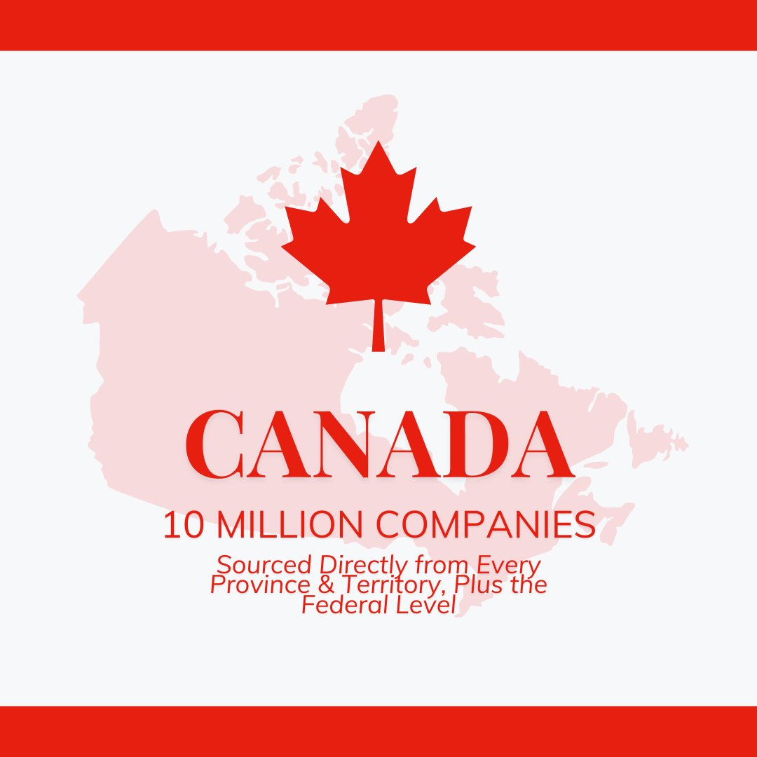 🍁 Our Company Data in Canada Just Got 10 Million Times Bigger 🇨🇦

We're thrilled to announce that we've significantly expanded our Canadian company data coverage! We now offer comprehensive insights sourced directly from local registries across ALL of Canada's provinces