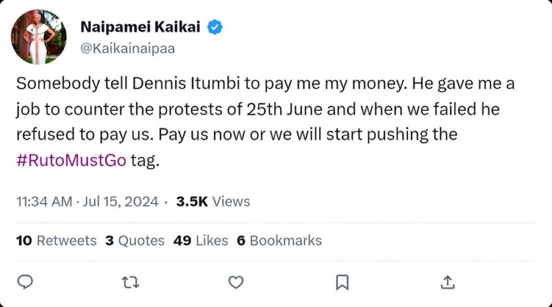 Oya <a href="/OleItumbi/">-Dennis Itumbi, CBS</a> pay your bloggers. <a href="/Kaikainaipaa/">Naipamei Kaikai</a> is weeping 🤣🤣🤣🤣🤣🤣🤣🤣🤣🤣🤣🤣🤣🤣