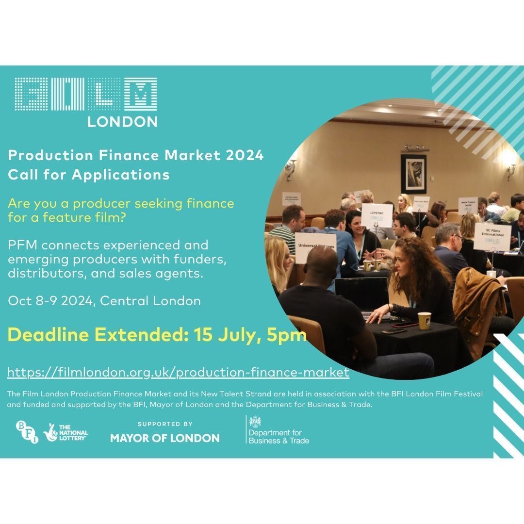 🚨 Production Finance Market deadline today 🚨 

Are you a producer seeking finance for a feature film? PFM connects experienced and emerging producers with funders, distributors, and sales agents.

Apply by 5pm: buff.ly/36gm5Tw