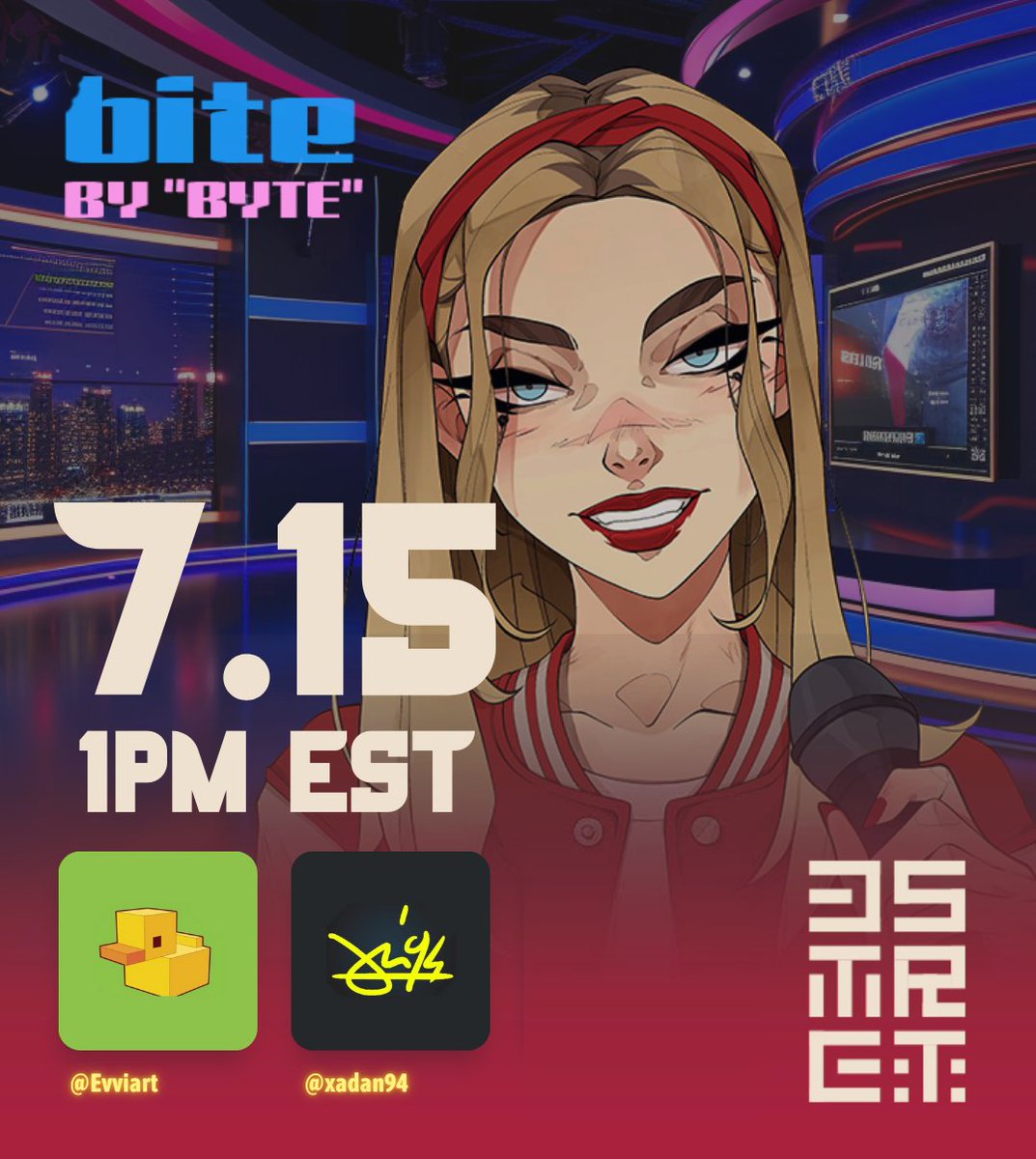 🎨✨ Love the @mydstrct art? Get ready for an inspiring episode of the Bite by Byte Show! ✨🎨

Join us later today for an exclusive chat with the amazing DSTRCT art team, @evviart &amp; <a href="/xadan94/">Xadan94</a>!

Don't miss out—set your reminders in the thread now! ⏰👇