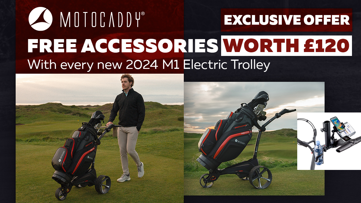 Pair a new #Motocaddy M1 electric trolley with FREE accessories worth £120 🤩

Available through #PrestonProShop 👉 fg1.uk/5177-Q904851