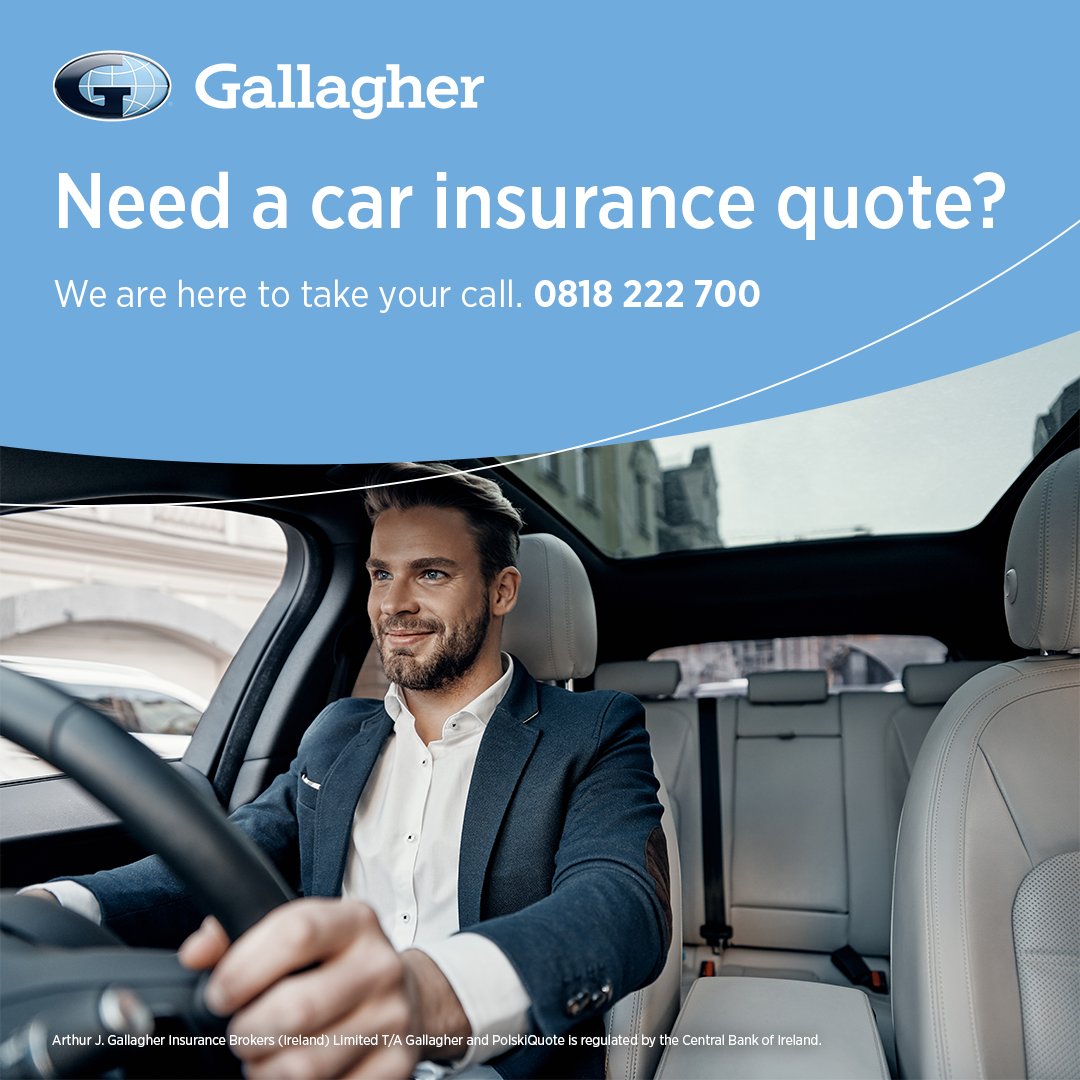 GallagherIE_'s tweet image. Did you know that we compare multiple trusted insurers to find the best policy for you at the most competitive price? Call 0818 222 700 to get a car insurance quote from our friendly advisors #ad #carinsurance #carinsurancequote #Ireland