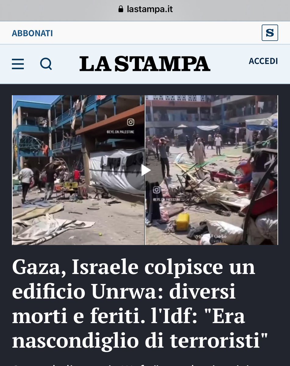 avantibionda's tweet image. Ogni volta che Israele compie un massacro più grosso del solito e gli tocca parlarne, irrinunciabile è la dichiarazione (sempre la stessa) di IdF, mai verificata.
Per concentrare l’attenzione sulla parola terrorismo e giustificare il resto, vagamente accennato.
#scortamediatica