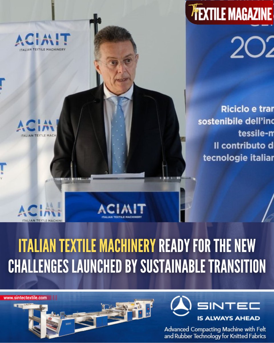 MagazineTextile's tweet image. Italian textile machinery is embracing the sustainable transition! 

Read more: indiantextilemagazine.in/italian-textil…

#SustainableTransition #TextileMachinery #ACIMIT #Innovation