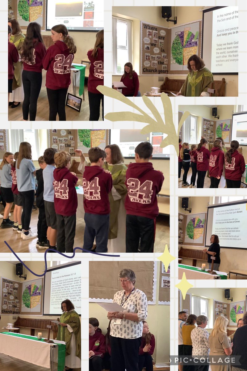 A lovely way to start our Monday. Eucharist with Rev Angela. Last Eucharist for our year 6 pupils and Our lovely Mrs Otley. Diolch yn fawr <a href="/AngCoo/">Angela Cooper</a> #llansannorps #Eucharist