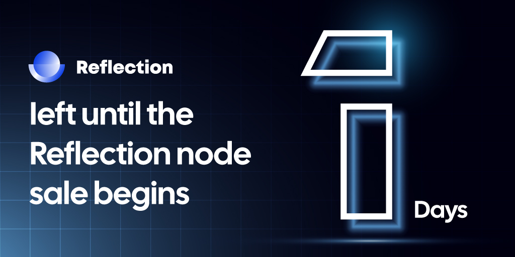 ReflectionAI_'s tweet photo. Node Sale Countdown 🧙♂️
Only 1⃣ DAY LEFT ⏰
Don't miss out on this amazing opportunity!
Join us with your love for @ReflectionAI_. ❣️
🔥 Purchase your node here: https://t.co/NGo0crSR9T
#ReflectionAI #BNB