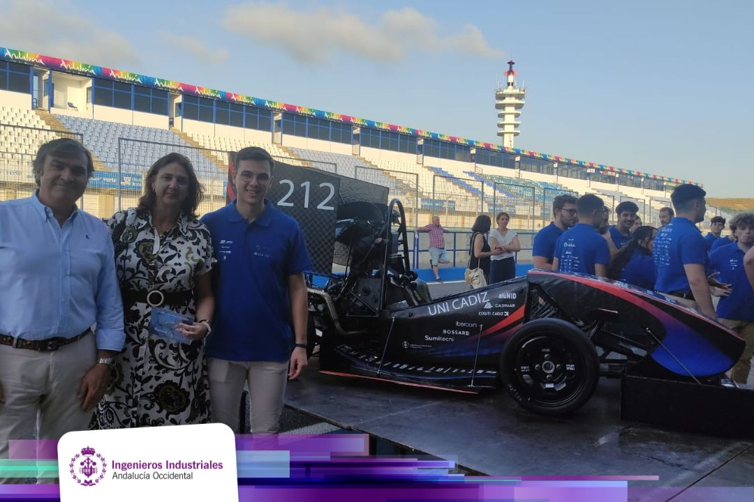 industrialesand's tweet photo. 🏎️ La delegación de Cádiz de @industrialesand acompañó, el pasado viernes en en el circuito de velocidad de Jerez – Ángel Nieto, al equipo universitario Fórmula Gades en la presentación del nuevo monoplaza de la escudería de la @univcadiz.

¡Mucha suerte en su nueva andadura! https://t.co/dg2735nAHv