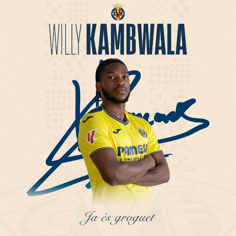 VillarrealCF's tweet photo. 🤝 El Villarreal CF y el @ManUtd_Es acuerdan el traspaso de Willy Kambwala.

Benvingut!