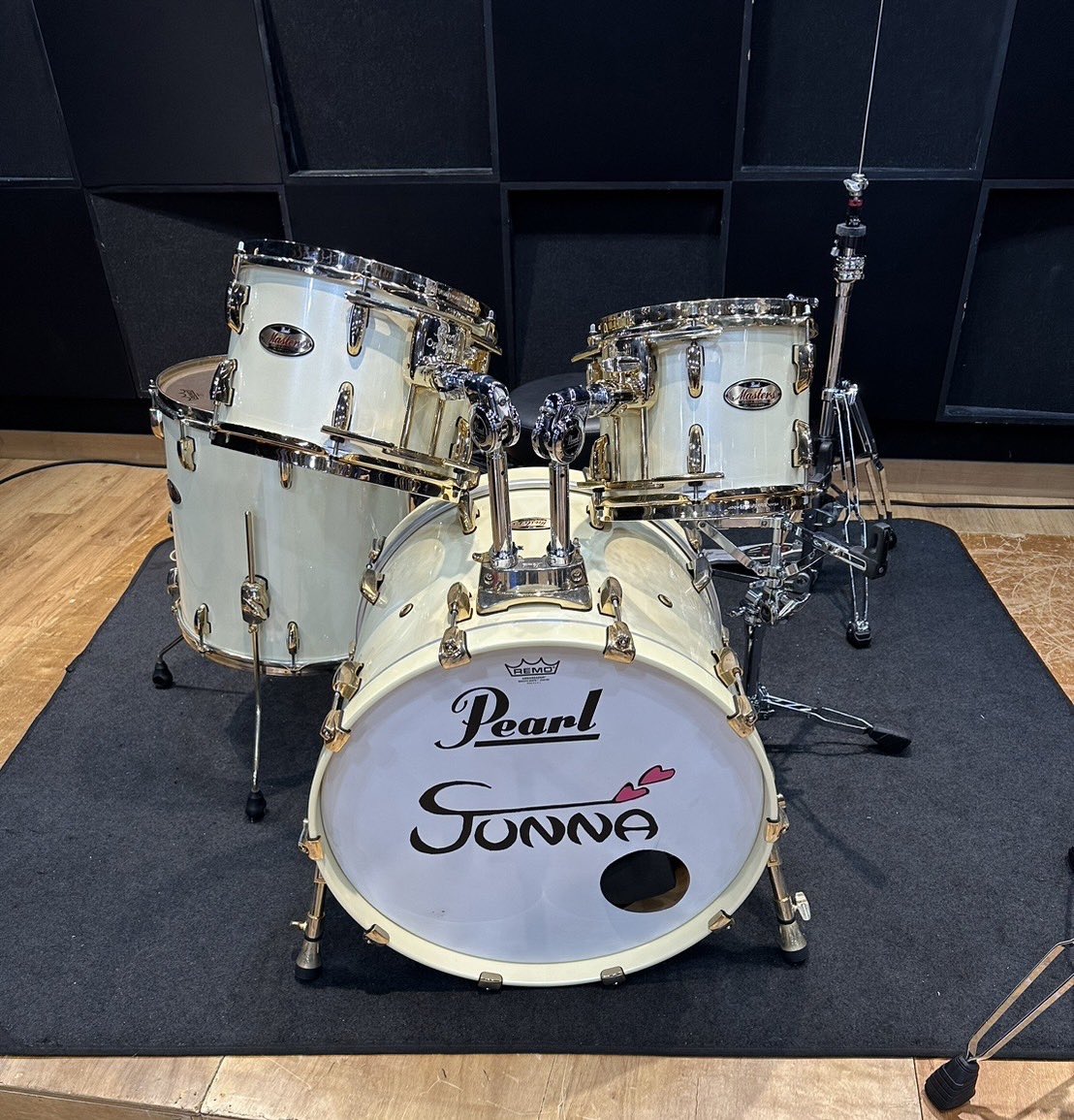 ドラムセットのセッティング😼🎵