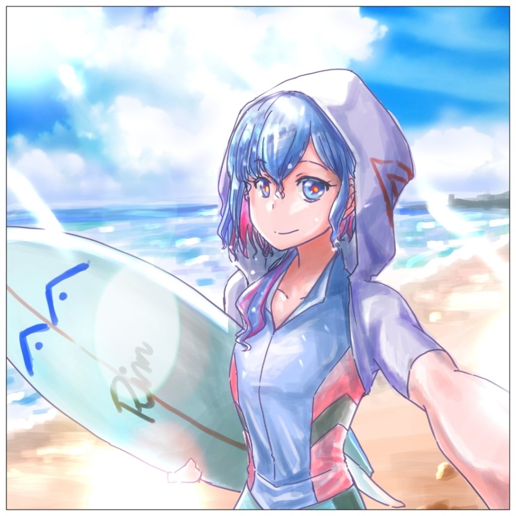 「再 掲 #海の日 #理芽美術部 」|OGA-SAN🔭🎸🎨観測結束絵描き垢のイラスト