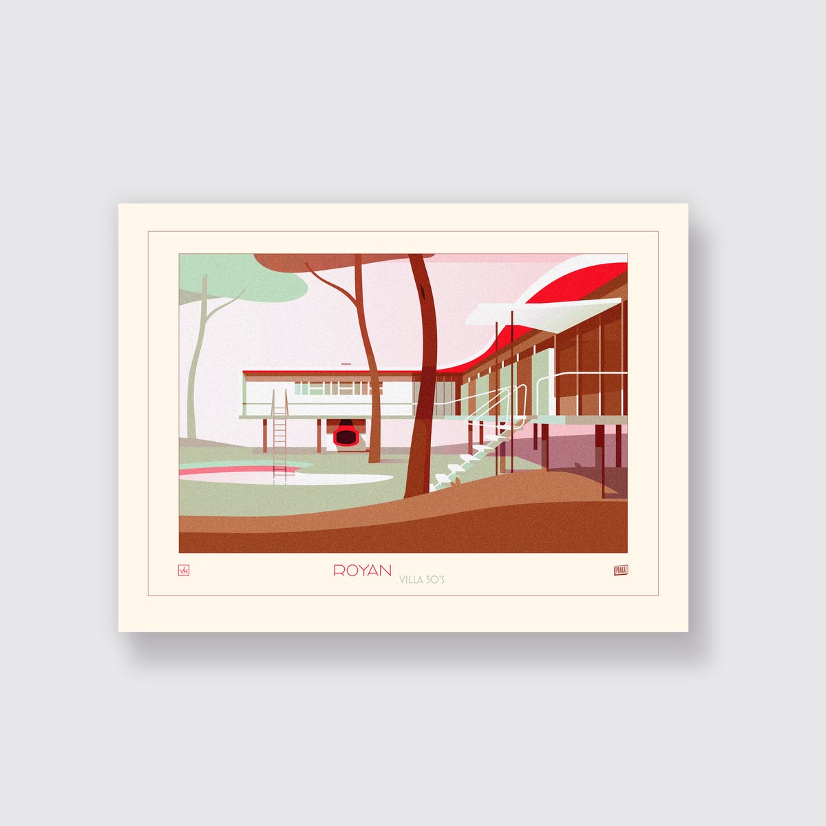 yoannkeignart's tweet photo. De nouvelles couleurs, 2 formats, 3 visuels inédits... La série "Royan - Villas 50's" est à retrouver sur le site de @plakat_edition 💥

#poster #affiche #edition #illustration #architecture #architectureillustration #architecturedrawing #modernarchitecture #annees50 #royan https://t.co/Ic96qpEi6U