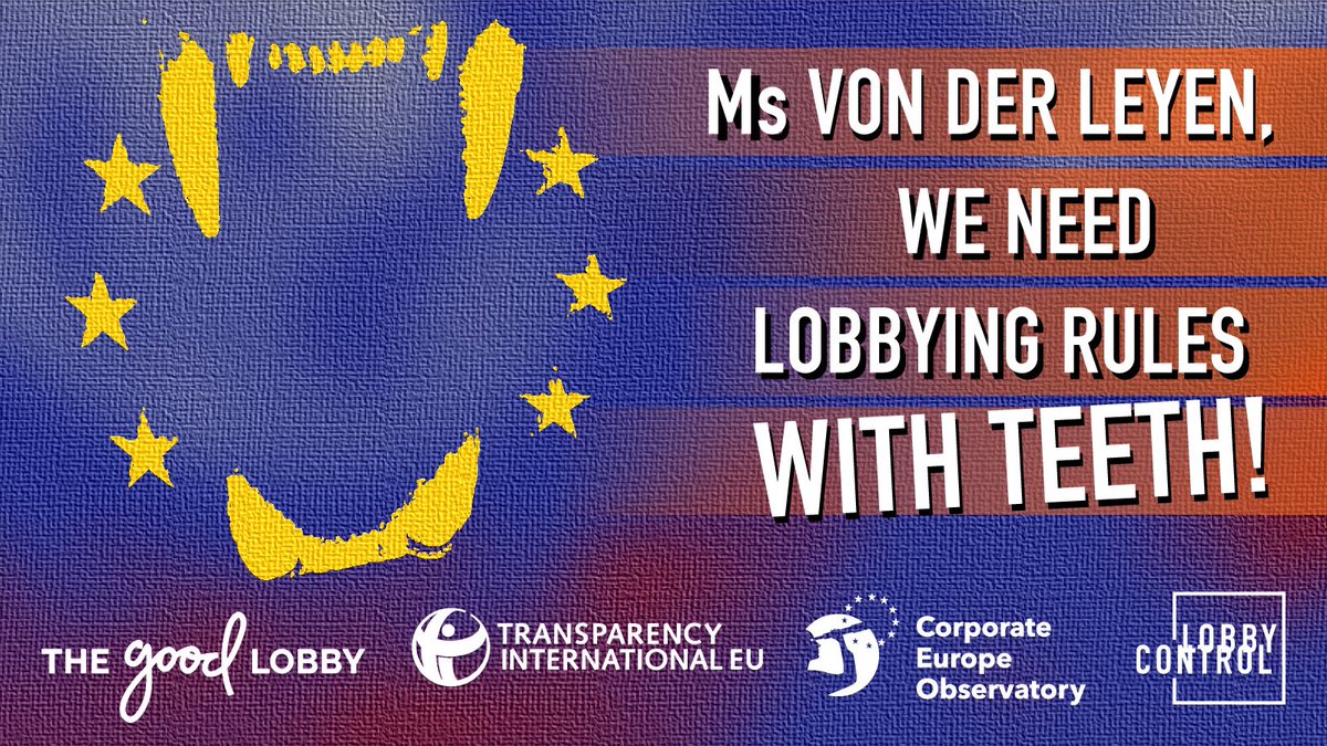 As everyone has key demands for <a href="/vonderleyen/">Ursula von der Leyen</a>, we teamed up with <a href="/lobbycontrol/">LobbyControl - (wir haben X verlassen)</a> <a href="/TI_EU/">Transparency International EU</a> <a href="/corporateeurope/">Corporate Europe Observatory (CEO)</a> and asked:

● A functional lobbying transparency register deserving of the label of “de-facto-
mandatory”. This should include improved disclosure requirements and a working