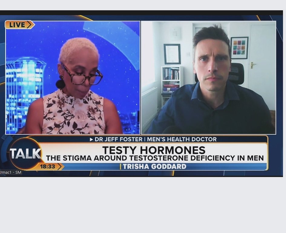 doctor_jef's tweet photo. For anyone who remembers Trisha, yesterday, I was kindly asked if I would like to provide a feature segment on testosterone and men. This was a great chance to discuss TD and hopefully raise awareness. Rewatch available on TalkTV.  @talktv #testosterone #trt #menshealth https://t.co/iUGMhRDNO6