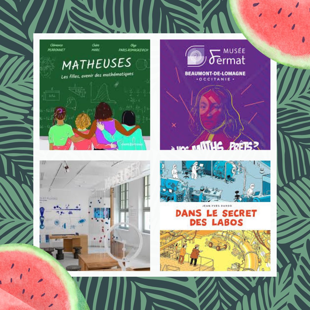 maths_toulouse's tweet photo. Découvrez nos coups de coeur de l’été ☀️ et passez de belles vacances !

Préparez vos vacances mathématiques avec notre sélection de livres 📘 et de visites 👀 ! https://t.co/FEEfSAvkbv