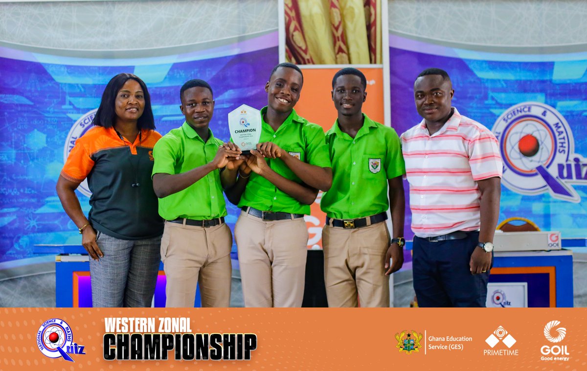 NSMQGhana's tweet photo. CELEBRATING CHAMPIONS๐
Three cheers to all eight of our @Goil_Official Regional/Zonal Champions ๐ฅ๐๐พ
Presbyterian Boys' Sec. Sch.
Sunyani SHS
St. John's School
Adisadel College
Ghana SHS, Tamale
Koforidua Sec. Tech. School
Kumasi High School
Keta SHTS
#NSMQ2024 #Primetime https://t.co/2uzd2V57ox