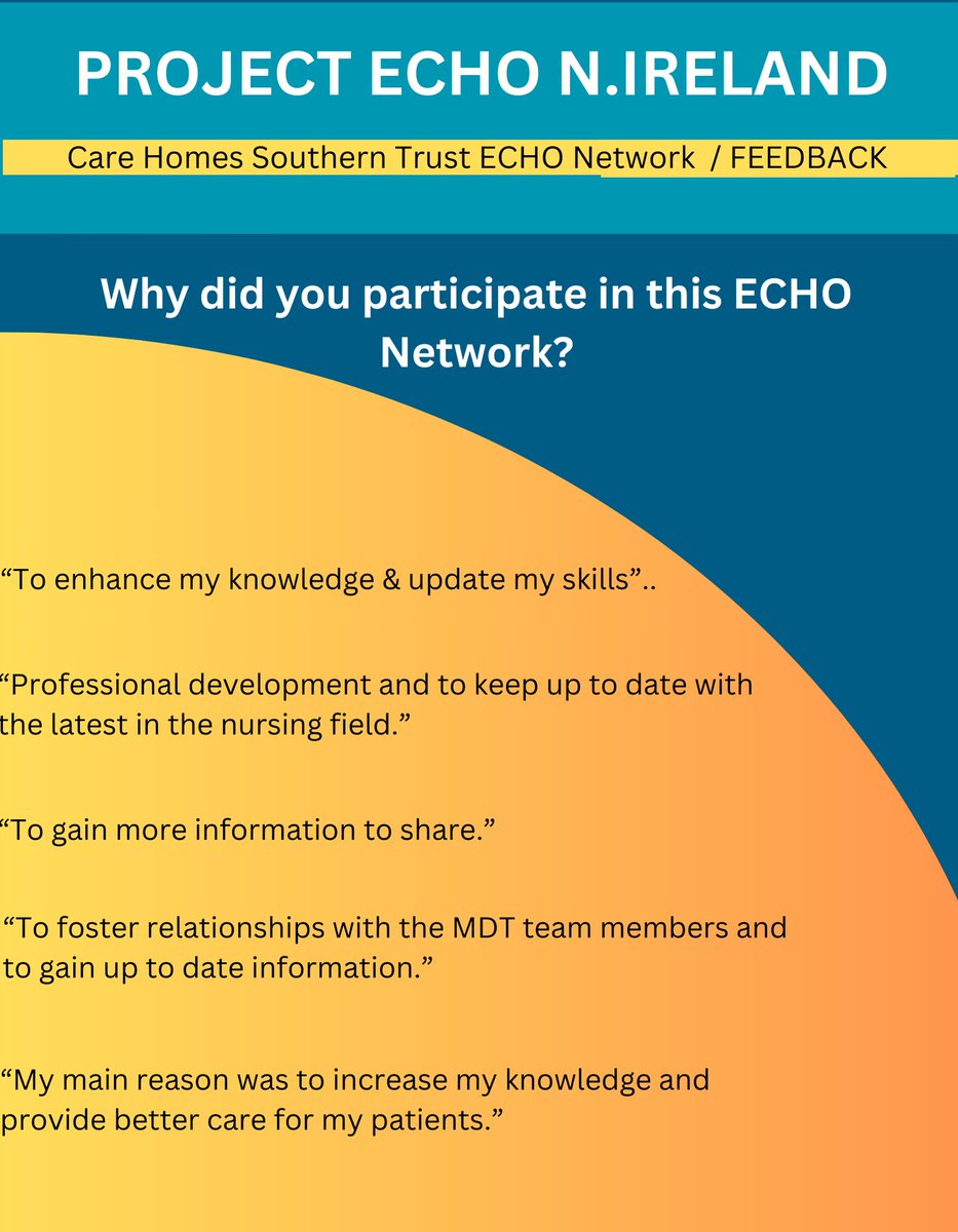 Project ECHO Northern Ireland (@niprojectecho) on Twitter photo Care Homes Southern Trust ECHO Network - Participants Feedback
<a href="/DrMaxWatson/">Max Watson</a> <a href="/hospiceuk/">Hospice UK</a> <a href="/HSC_NI/">Health and Social Care Northern Ireland</a> Care Homes Southern Trust ECHO Network - Participants Feedback
<a href="/DrMaxWatson/">Max Watson</a> <a href="/hospiceuk/">Hospice UK</a> <a href="/HSC_NI/">Health and Social Care Northern Ireland</a>