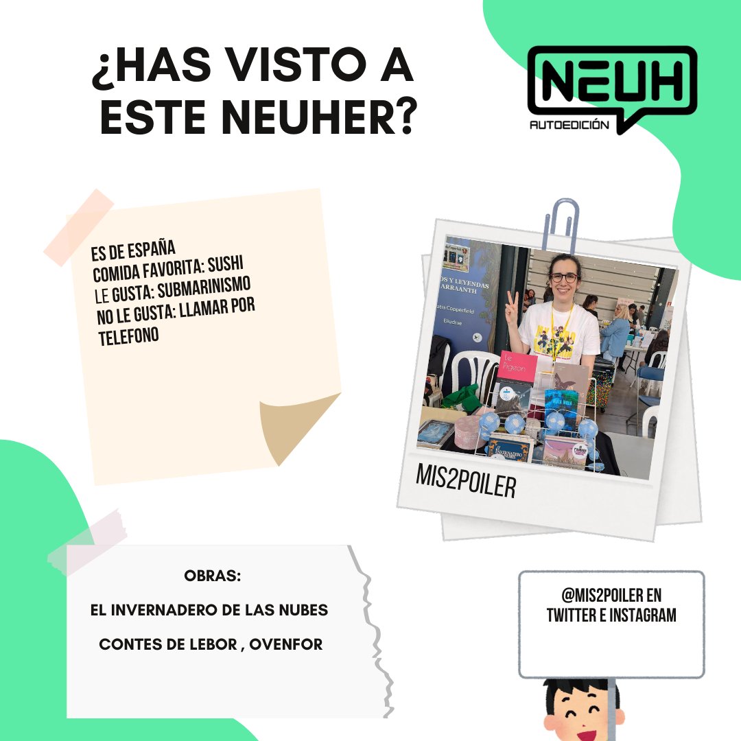 NoEsUnHobby's tweet image. ¿Conocéis a las personas que componen #NEUH? A @mis2spoiler la reconoceréis por obras como El inverno en las nubes.