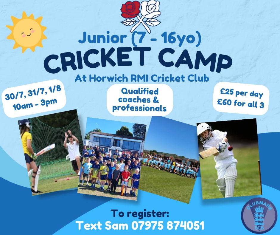 Sam Little (@samlittle02) on Twitter photo Another Summer Camp planned for this year with <a href="/HORWICHRMI/">Horwich RMI Cricket</a> !! All ages and abilities welcome. Shares and retweets much appreciated! Another Summer Camp planned for this year with <a href="/HORWICHRMI/">Horwich RMI Cricket</a> !! All ages and abilities welcome. Shares and retweets much appreciated!