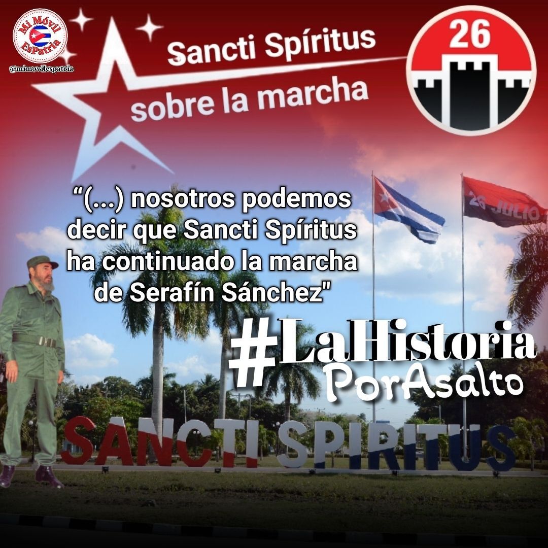 #FidelPorSiempre en un #SanctiSpíritusEn26:
"Y porque así pienso de este pueblo, es por lo que reafirmo mi fe en el triunfo, es por lo que estoy seguro del triunfo, tan seguro hoy del triunfo de la Revolución en su tarea constructiva"

#LaHistoriaPorAsalto
#MiMóvilEsPatria