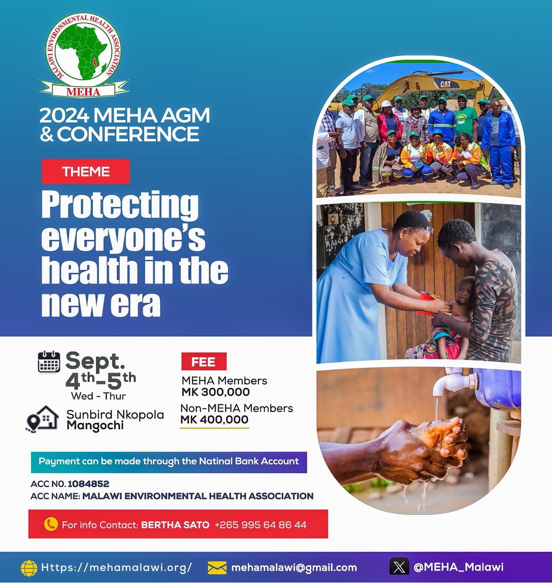 The 2024 Conference &amp; AGM date has changed to 4th-5th September 2024. You can't be anywhere else on these dates except at Sunbird Nkopola for a great sharing &amp; learning experience!