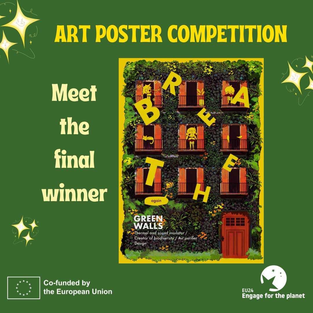 EU24_4THEPLANET's tweet photo. 🌍🎨 EU24 Poster Competition: Blending Creativity &amp; Advocacy! 🎨🌍

Young artists and activists spotlight climate issues through stunning posters. Explore their visions and solutions for a sustainable future.

📲 See all submissions on our e-democracy platform!

Part 1/2 https://t.co/9ZFIsP6L5C