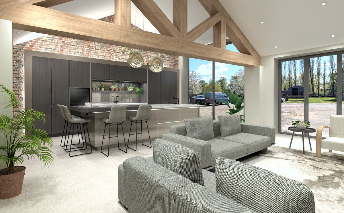 A striking contemporary #SieMatic kitchen to sit within a barn conversion. We can't wait to share more details with you 🖤