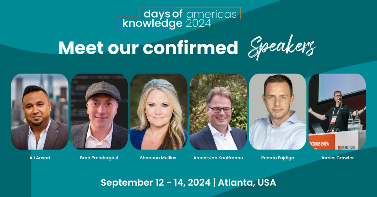 DirectionsEMEA's tweet photo. 💥 Boom! 33 of the best speakers in the #msdyn365bc #PowerPlatform space announced for #DaysofKnowledgeAmericas, of which 19 are MVPs!
🚀 AJ Ansari
🚀 Brad Prendergast
🚀 Shannon Mullins
🚀 Arend-Jan Kauffmann
🚀 Renato Fajdiga
🚀 James Crowter
👇
https://t.co/kUAgcDKmXo https://t.co/tFyfZ5iFIk