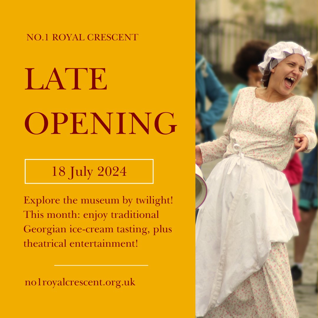 No.1 Royal Crescent (@no1museum) on Twitter photo This month's late opening evening will be extra special! 🍨🎭
You'll be treated to traditional Georgian ice-cream tasting, plus entertainment from @NaturalTheatre, offering gossip & intrigue from the original backstairs staff at No.1 …reservation-trust.merlintickets.co.uk/product/EVENT0…
<a href="/bathmums/">Bath Mums</a> This month's late opening evening will be extra special! 🍨🎭
You'll be treated to traditional Georgian ice-cream tasting, plus entertainment from @NaturalTheatre, offering gossip & intrigue from the original backstairs staff at No.1 …reservation-trust.merlintickets.co.uk/product/EVENT0…
<a href="/bathmums/">Bath Mums</a>