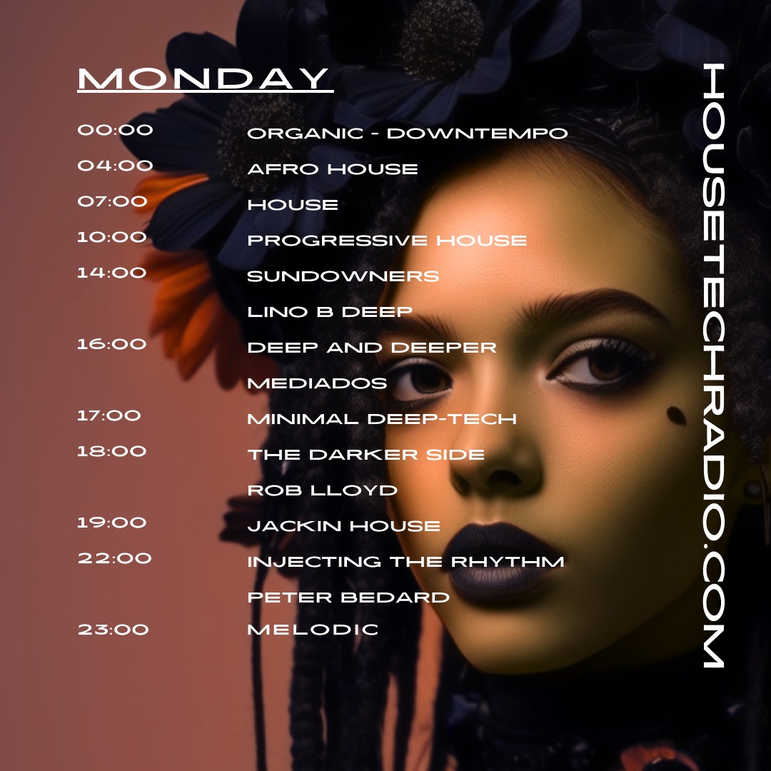 Start the week off in style with all the best sounds of the #underground and HouseTechRadio... Today's ram packed schedule ❤️