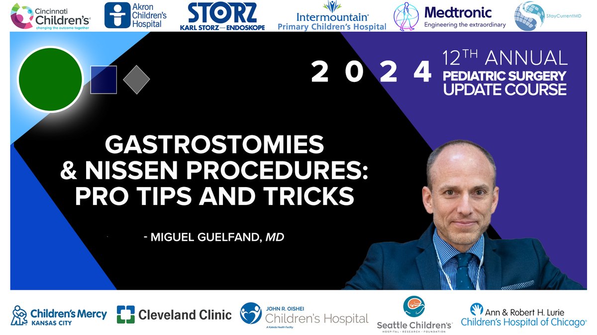 Join us for the 12th Annual Pediatric Surgery Update Course on August 27th!  Dr. Miguel Guelfand will be speaking on the Tips &amp; Tricks for Gastostomies &amp; Nissen, don’t miss it!

Next photo explains our new session categories!

Register: globalcastmd.pulse.ly/9vcr4vd0ln