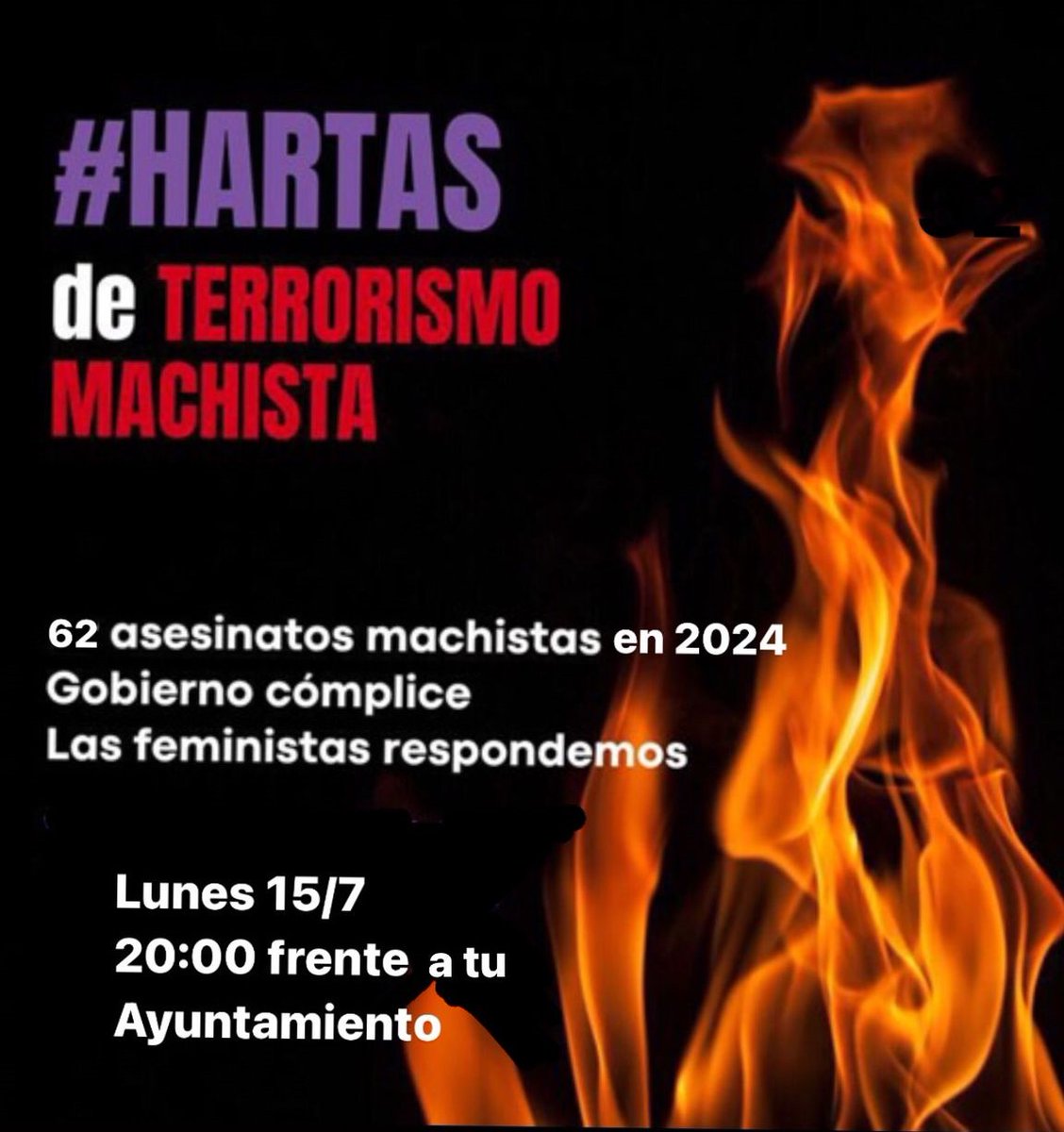 58 asesinatos de mujeres en lo que va de año 2024
Cinco mujeres asesinadas este fin de semana
Nada que celebrar!!
Salimos de nuevo a las plazas a gritar:
#AskiDa 
#TerrorismoMachista

Hoy. Plaza del ayuntamiento de Iruña
A las 20, 00h
Udaletxeko plazan
