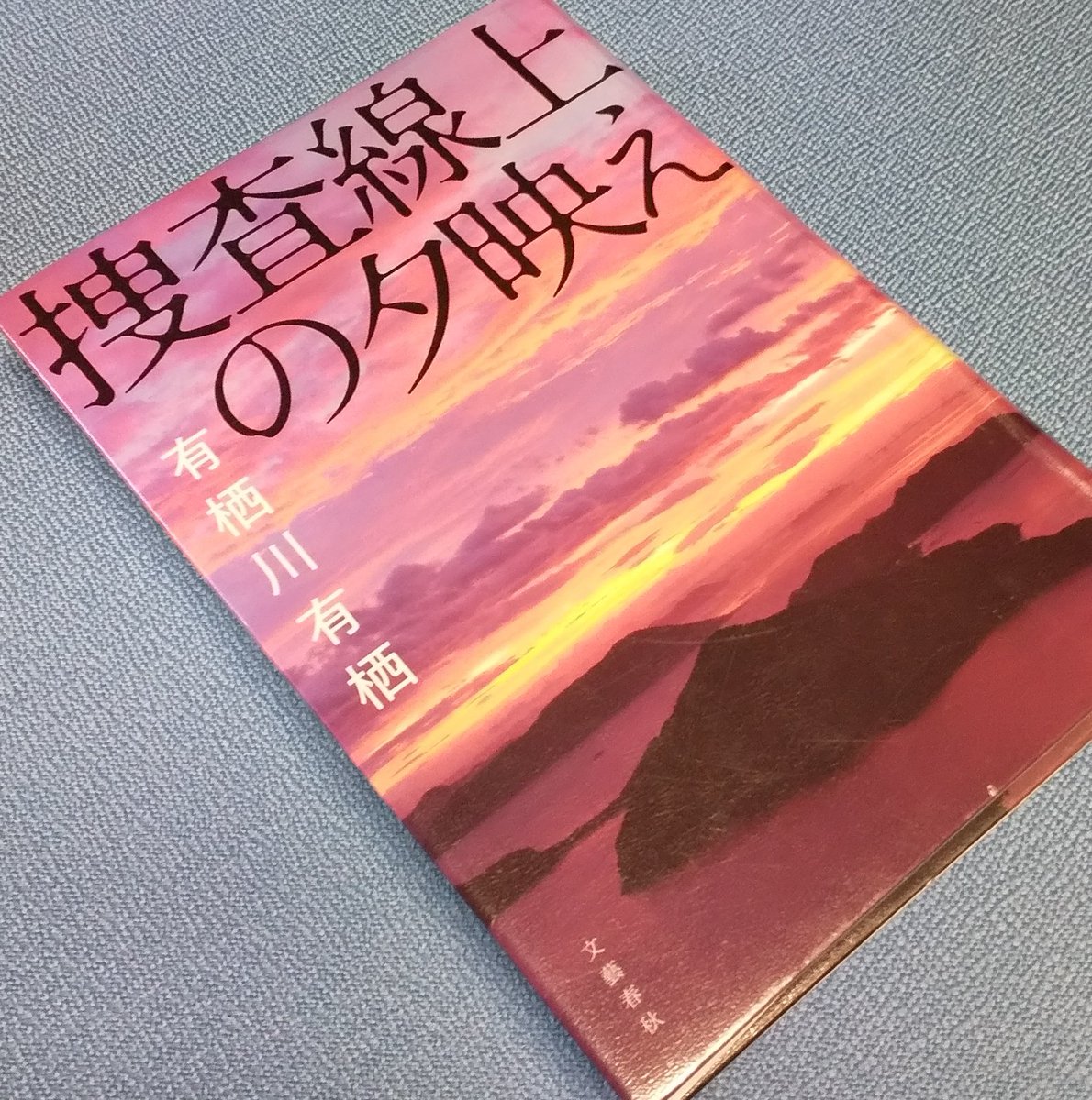 e_m_panda's tweet photo. 有栖川有栖『捜査線上の夕映え』#読了

火村アリスシリーズ。
安定のバディの関係性だけでエモい。事件を検証する細かくて長い会話も、この２人のやり取りと思えば長さを感じずスラスラ読める。

火村の猫好きもよい。
コロナ禍をリアルに描写しているのも、同じ世界線にいる感じがしてよい。 https://t.co/nwy431jb2y