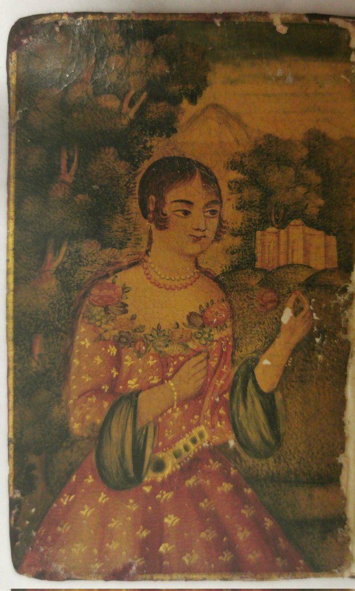 acgbianchi's tweet image. An exquisite lacquered binding (📷 upper board and doublures) from a miniature Persian manuscript in @theUL collection. It also contains several illustrations, painstakingly painted. @YasminYf227 and @iamkristinesr, we should look at it together!