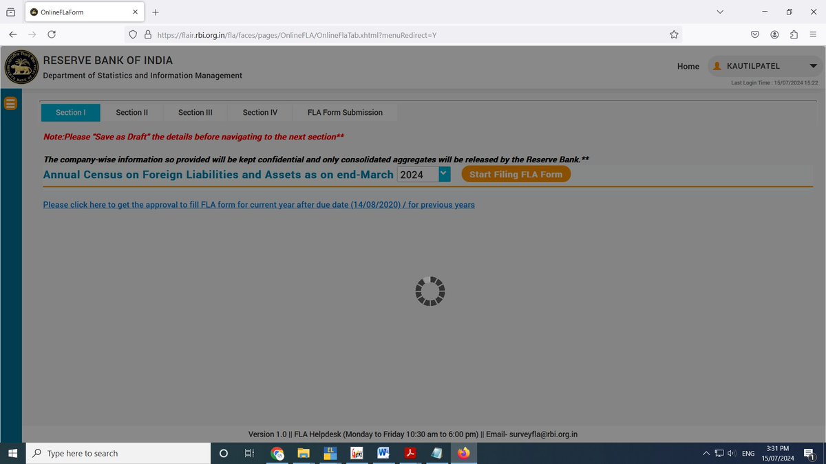 CAHIRENABHANGI's tweet photo. @RBI
@ShaktikantaRBI
Website https://t.co/Jkv5bJJdxm  (FLA RETURN) is not working. Today is the last day to file FLA Returns. Pls resolve the issue at earliest #FLAIR #RBIFLARETURN #FLARETURN #CSTwitter #ICSI #ICAI #RBI https://t.co/AyK7Lxgawa