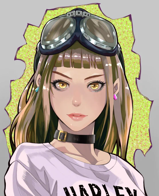 ゴーグル女子#イラスト #絵 #illustration #ゴーグル #女子 