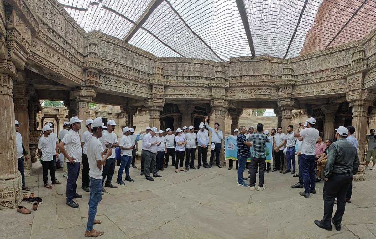 BPCL Ahmedabad Territory has conducted a cleanliness drive at a historic place “Adalaj Ni VaV” in Gandhinagar under the banner of Swachata Pakhwada 2024. More than 100 participants attended with full vigour to spread message of #SwachhBharat <a href="/BPCLimited/">Bharat Petroleum</a> <a href="/BPCLRetail/">BPCL Energy Stations</a> <a href="/kulsachin2412/">Sachin kulkarni</a>