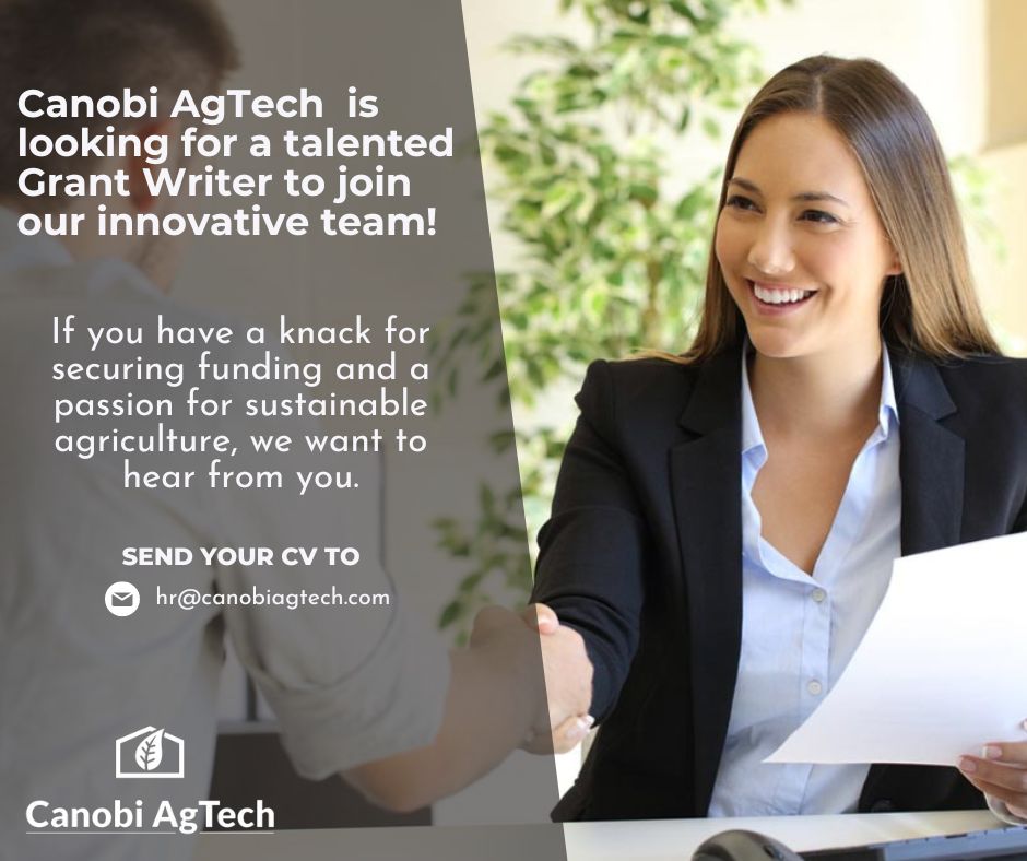 Canobi AgTech is looking for a skilled Grant Writer passionate about sustainable agriculture to join our innovative team.

Position: Grant Writer
Apply today! For more details and to apply, email your CV to hr@canobiagtech.com

canobi.one/about-canobi/