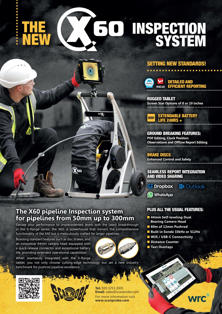 ScanprobeLTD's tweet image. The New X60 Pipe Inspection System #scanprobeX60 #pipeinspection
