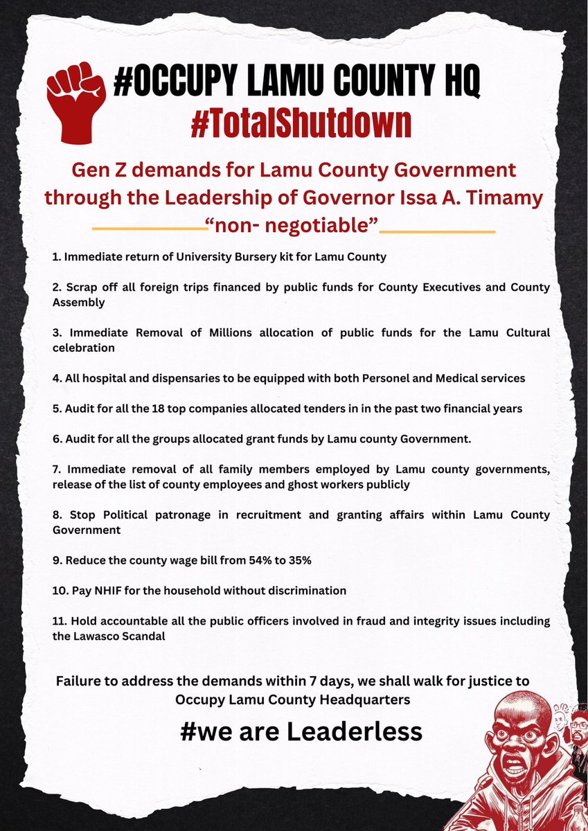 OccupyLamu's tweet photo. We shall do this For the Comrades of Lamu, for the poor families, for the voiceless minority and for the citizens of Lami county.. Aluta Continua ✊🏽🔥
#No Retreat No Surrender 🚩
#Viva Lamu Vivaa #RejectTheFillanceBill2024 #OccupyKenya #occupyparliamet #UnitedStatesofamerica https://t.co/xygP76Xmnl