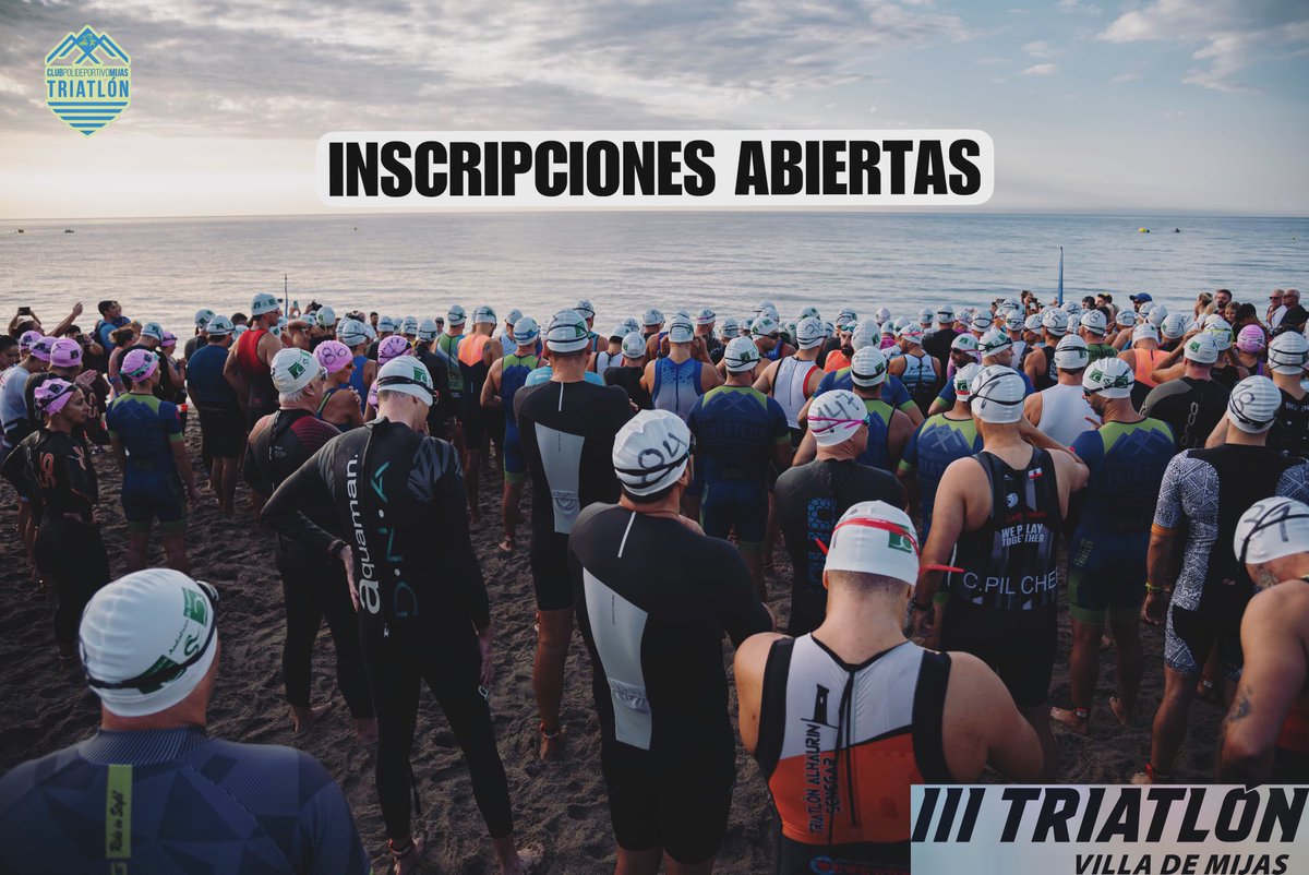 🔊 INSCRIPCIONES ABIERTAS.

🏊🏻🚴🏼‍♂️🏃🏻 Ya puedes apuntarte al III Triatlón Villa de Mijas, aquí:

inscripciones.triatlonandalucia.org/es/evento/iii-…

📅 29 de septiembre de 2024.
📍 La Cala de Mijas.
📏 Sprint.
🏊🏼‍♀️ 750m.
🚴🏻‍♀️ 20kms.
🏃🏼‍♀️ 5kms.
🏆 XXIV Circuito Provincial de Triatlón de Diputación de Málaga.

🔵🟢