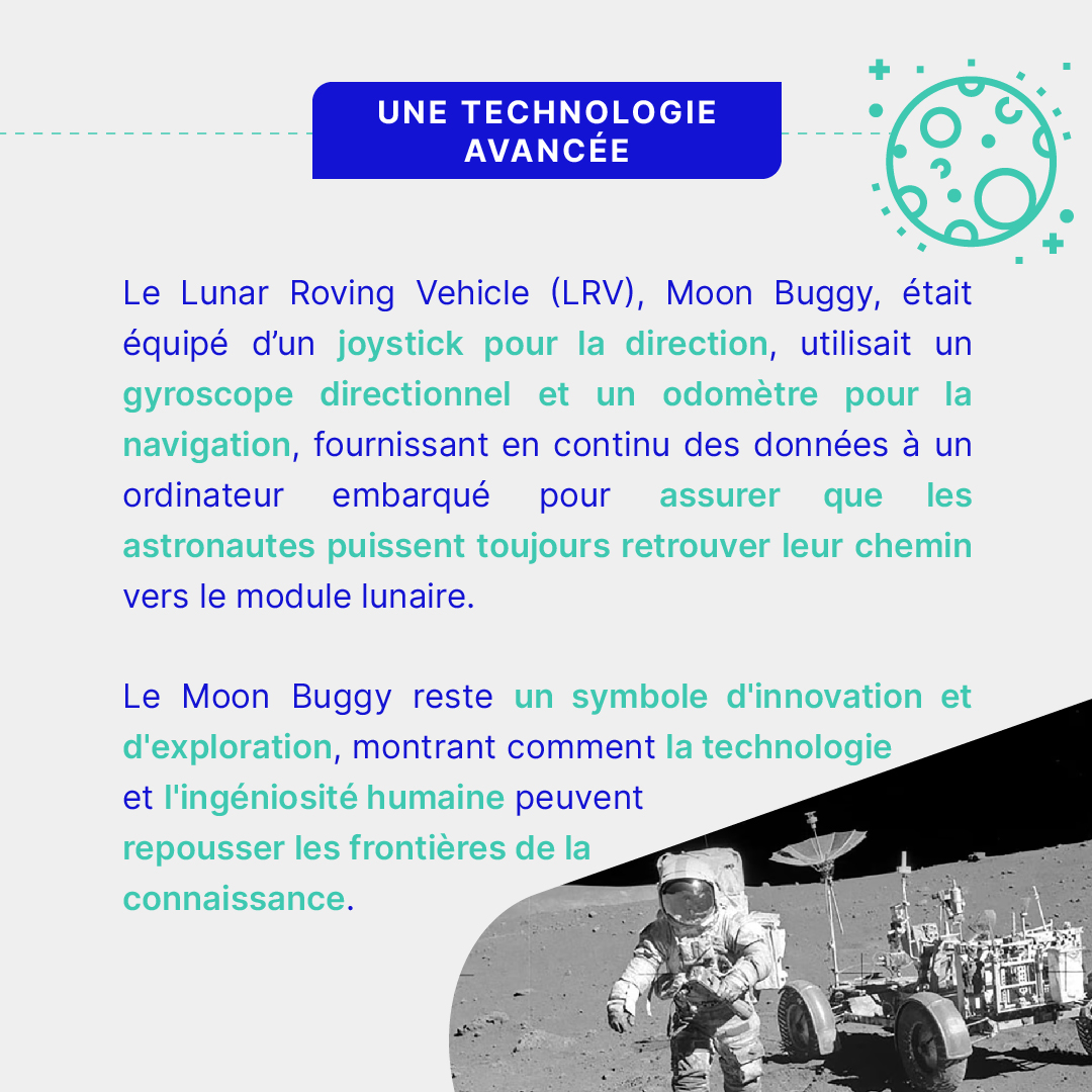 20 juillet : Journée internationale de la Lune 🌕

✨A l'occasion de cette journée, revenons sur une innovation technologique majeure de la mission Apollo 15 : le Lunar Roving Vehicle (LRV), plus communément appelé le "Moon Buggy" 🚀🛠️

#MoonBuggy #Apollo15  #Innovation  #Tech