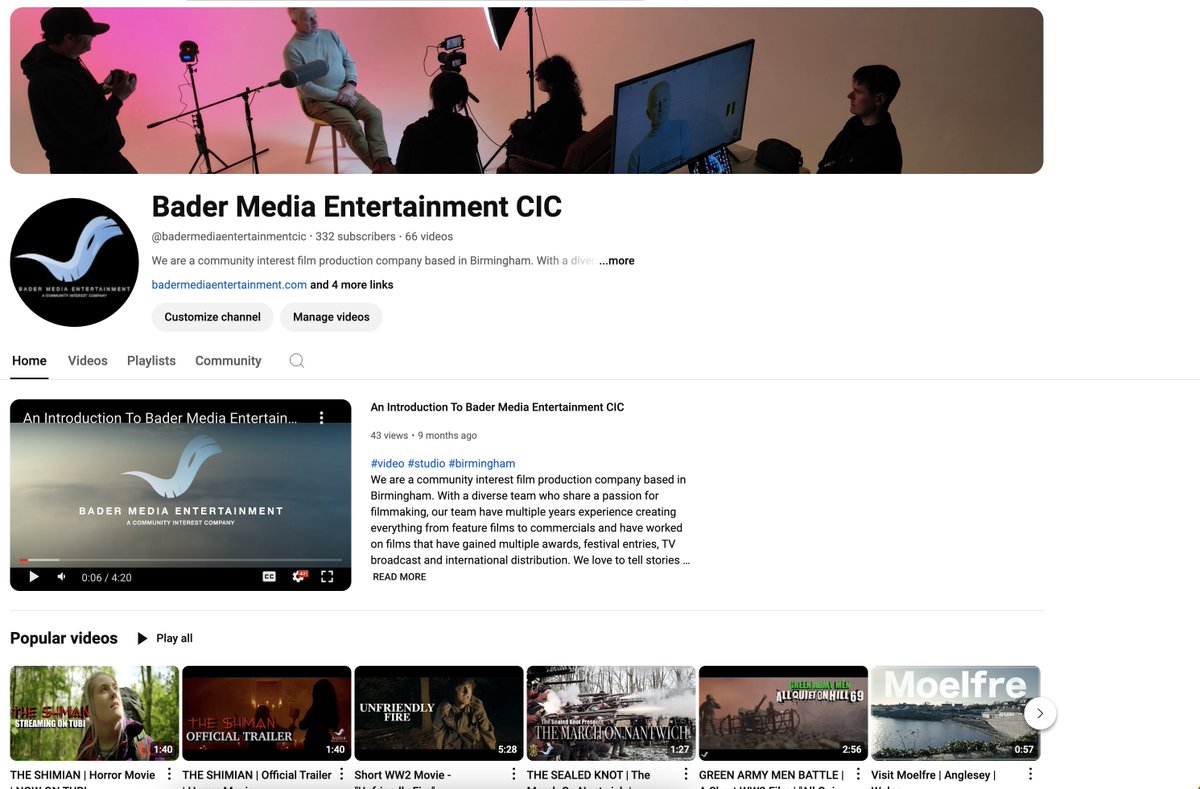 *Have you subscribed to our YouTube channel yet?* 

All of our feature film content, short films, documentaries, music videos, charity videos and more all in one place. 

Subscribe to be the first to see all new content! 👇🏻
LINK TO CHANNEL: youtube.com/badermediaente…

#Filmmakers