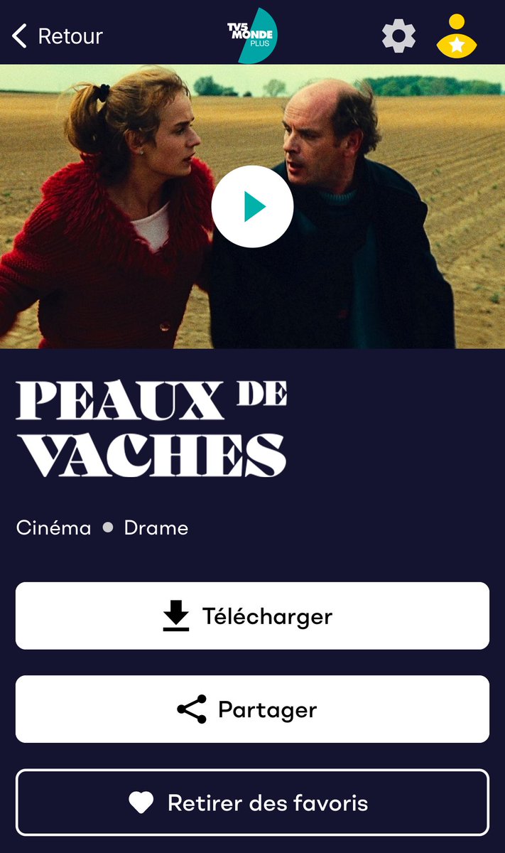 On n’en parle pas assez, mais à l’instar d’Arte, TV5 Monde Plus a aussi une très bonne collection de films, peu vus et disponibles ailleurs… 👍⬇️
