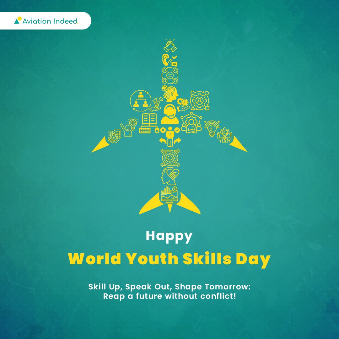 On this World Youth Day,

Don't just watch the world change—be the force that pushes it forward! 

Let's cheer for youth skills bringing harmony and driving progress. Your talents give lift to a peaceful growing world!

#WorldYouthSkillsDay2024 #YouthForPeace #AviationIndeed