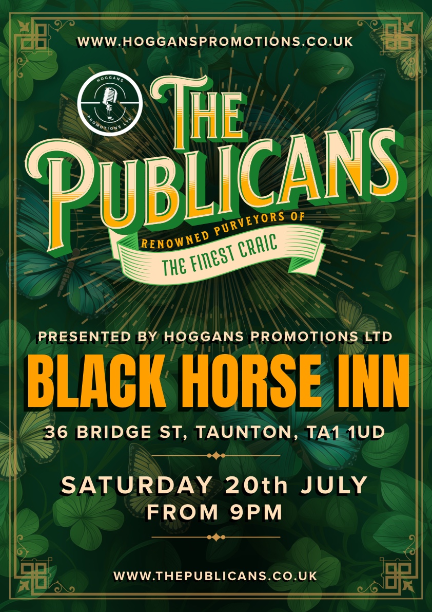 We're live at the Black Horse Inn - Taunton this Saturday.