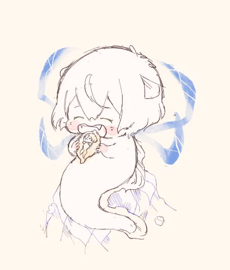 なんとなんと憧れのさんがパンにはさまるひざうおと海洋生物のあにじゃを描いてくださいました海洋生物のあにじゃ最高にかわいいもちむちな体で泳ぎがとっても得意そうひざうおパンもたまらなくかわいくて…ここから始まる二匹の物語を知りたくてたまらないよ〜〜〜
